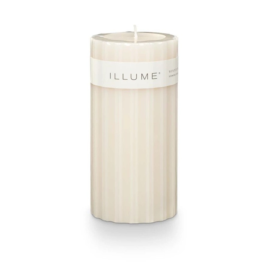 Home & Lifestyle Illume Candles | Winter White Medium Fragranced Pillar Candle