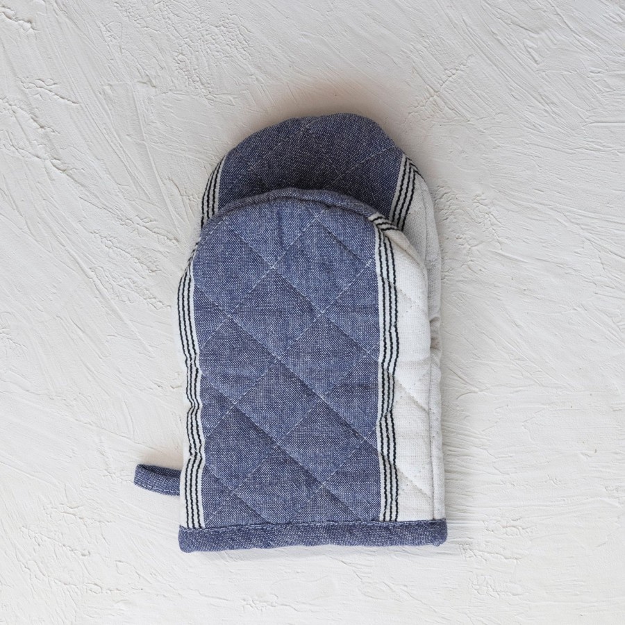 Home & Lifestyle Pinecone Trading Co. Kitchen | Navy Cotten Oven Mitt