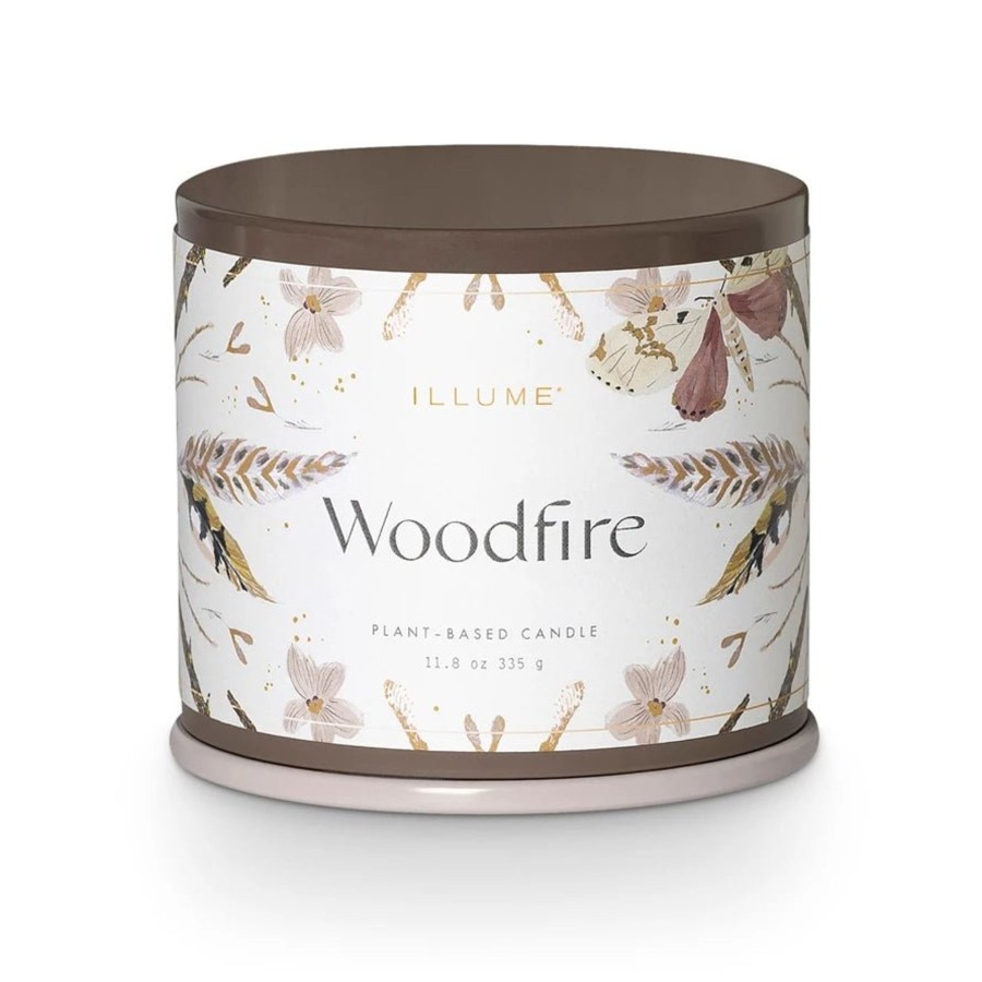 Home & Lifestyle Illume Candles | Woodfire Vanity Tin Candle