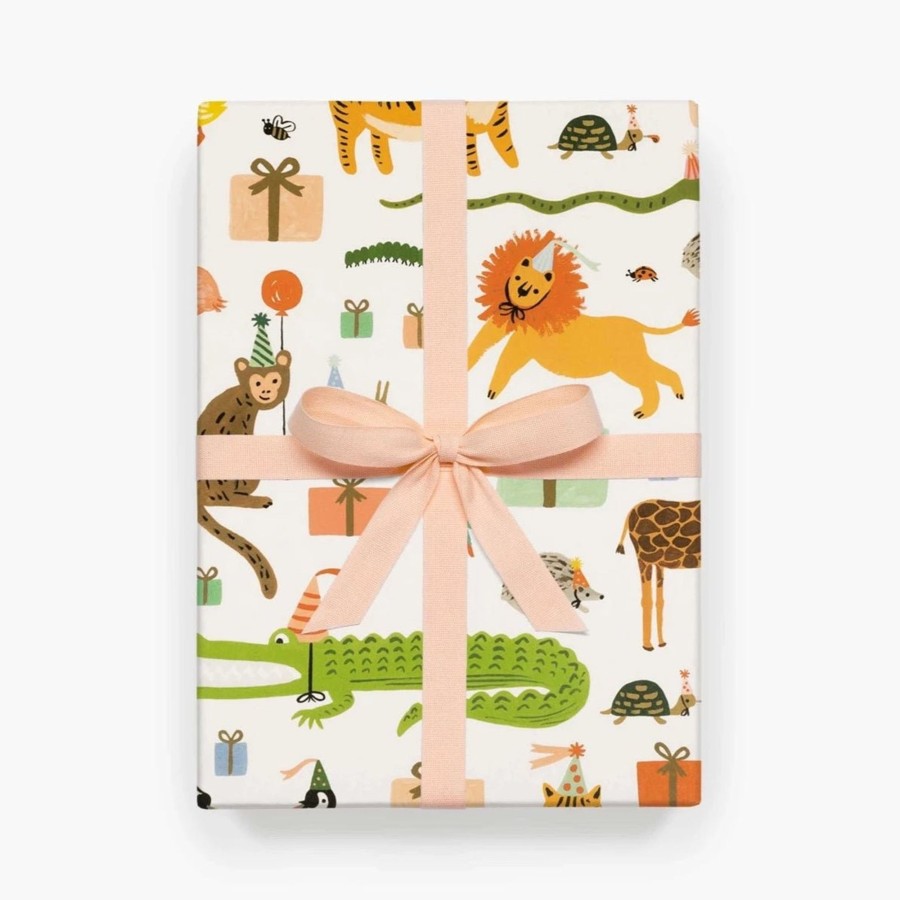 Stationery & Gifts Rifle Paper Co. Wrapping Paper | Party Animals Wrapping Sheets