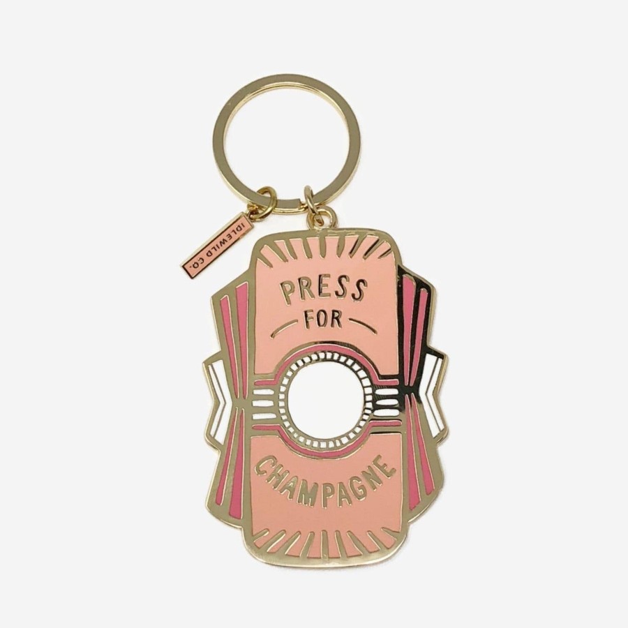 Accessories Idlewild Co. | Pink Press For Champagne Keychain