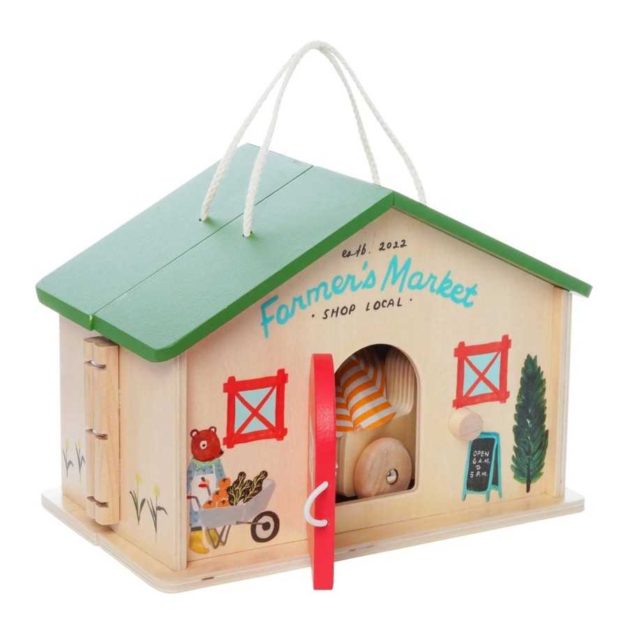 Kids The Manhattan Toy Company | Market Day Wooden Playset