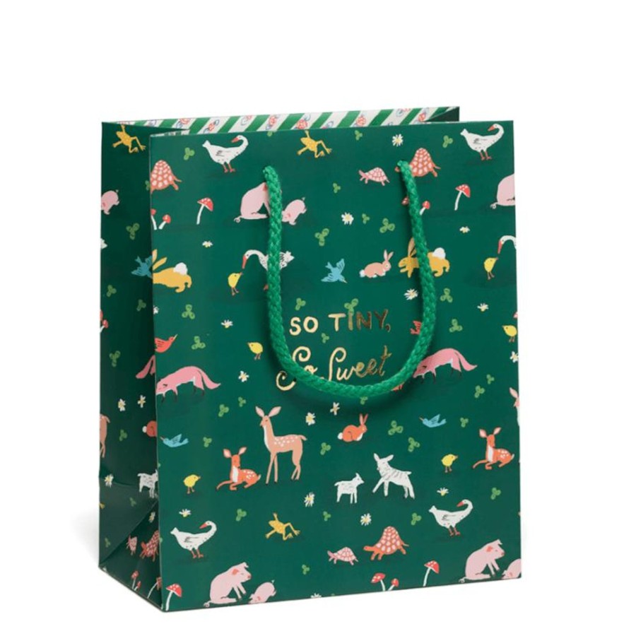 Stationery & Gifts Red Cap Cards Gift Bags | Tiny Animals Foil Bag