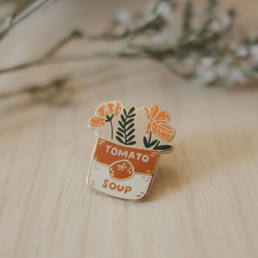 Accessories Justine Gilbuena | Tomato Soup Bouquet Enamel Pin