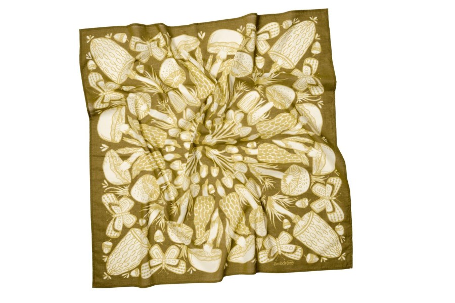 Accessories Hemlock Goods | 34" Wild Rag Mushrooms Bandana