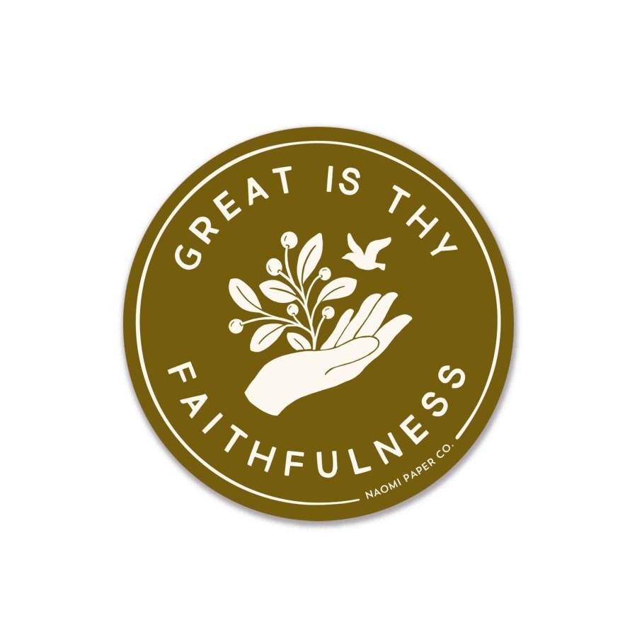 Accessories Naomi Paper Co. | Great Is Thy Faithfulness Sticker