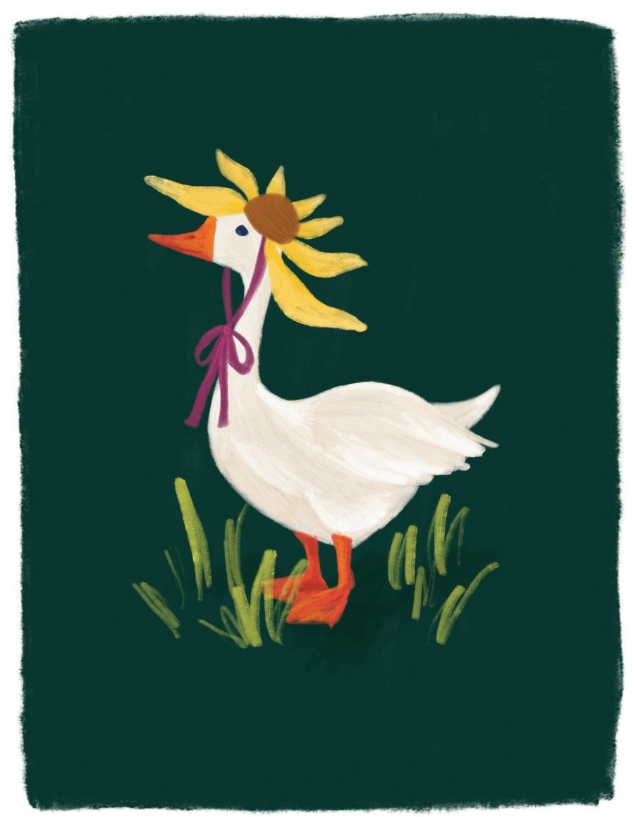 Home & Lifestyle Clementine Kids Home Accents | Spring Garden Goose Art Print