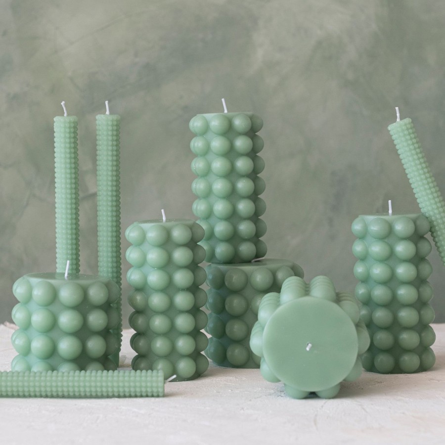 Home & Lifestyle Pinecone Trading Co. Candles | Mint Hobnail Pillar Candle