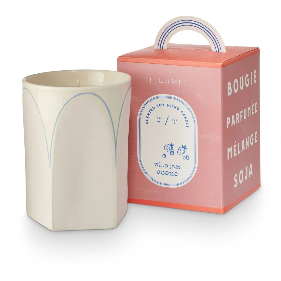 Home & Lifestyle Illume Candles | Wild Jam Scone Petite Boxed Ceramic Candle