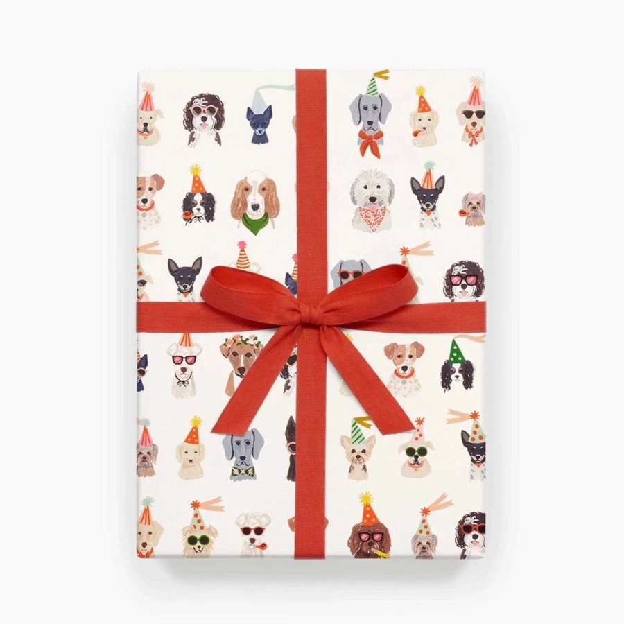 Stationery & Gifts Rifle Paper Co. Wrapping Paper | Party Pups Wrapping Sheets