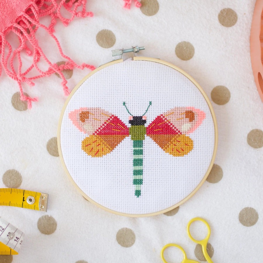 Home & Lifestyle Cotton Clara Crafts | Dragonfly Brie Harrison Cross Stitch Kit