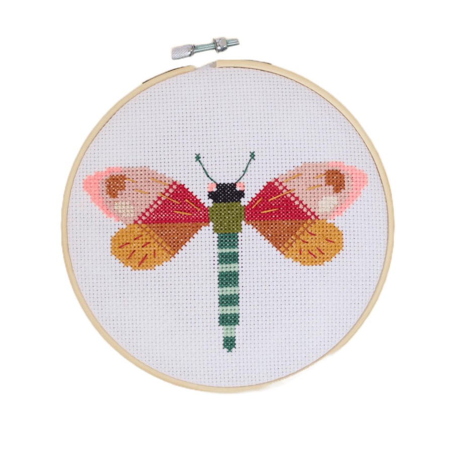 Home & Lifestyle Cotton Clara Crafts | Dragonfly Brie Harrison Cross Stitch Kit