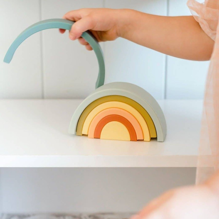 Kids OB | Silicone Rainbow Stacker | Blueberry