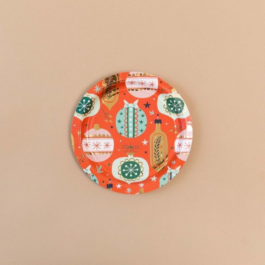 Stationery & Gifts Sunny and Ted Party Goods | Jolly Red Ornaments Plates