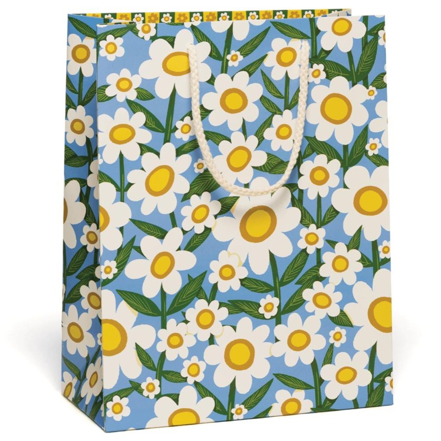 Stationery & Gifts Red Cap Cards Gift Bags | Seventies Daisy Bag