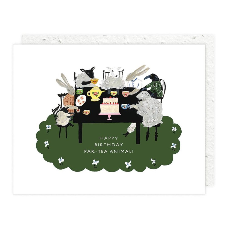 Stationery & Gifts Seedlings Birthday | Happy Birthday Par-Tea Animal Greeting Card