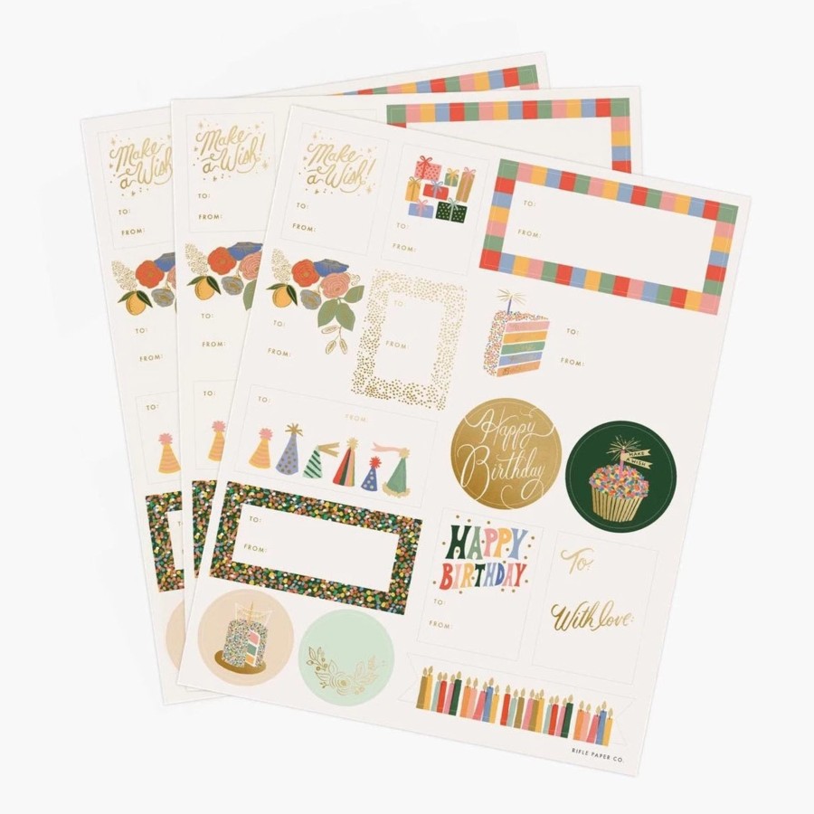 Stationery & Gifts Rifle Paper Co. Gift Tags | Birthday Cake Gift Stickers