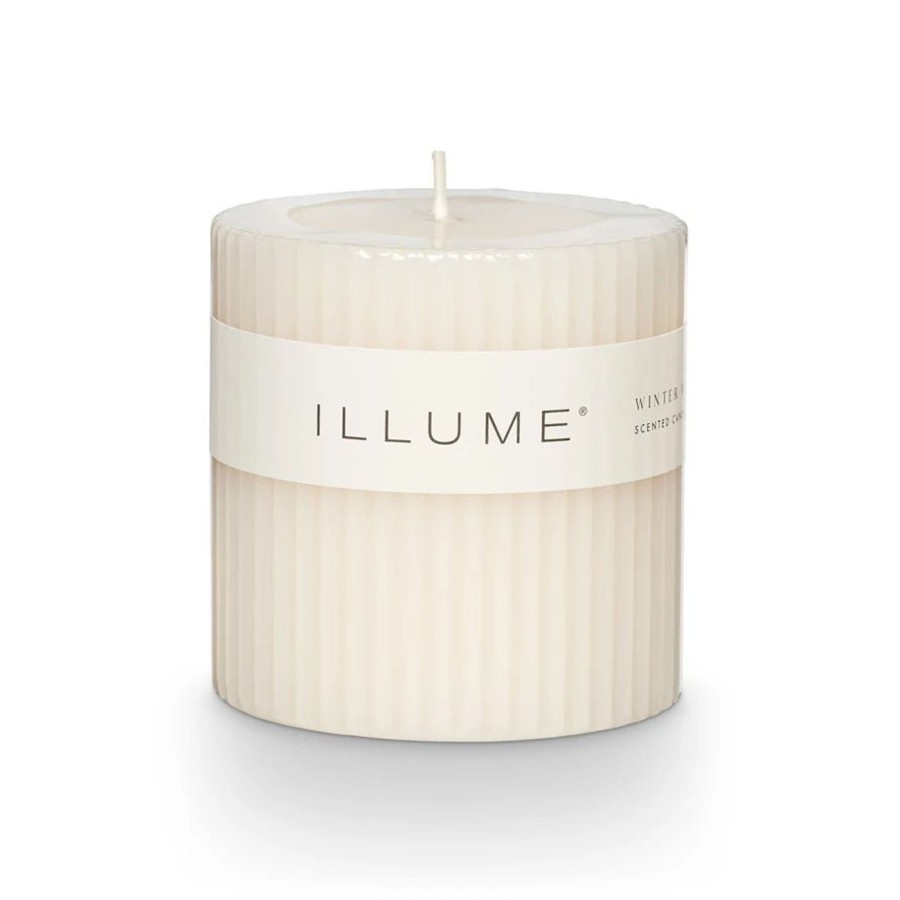 Home & Lifestyle Illume Candles | Winter White Small Fragranced Pillar Candle