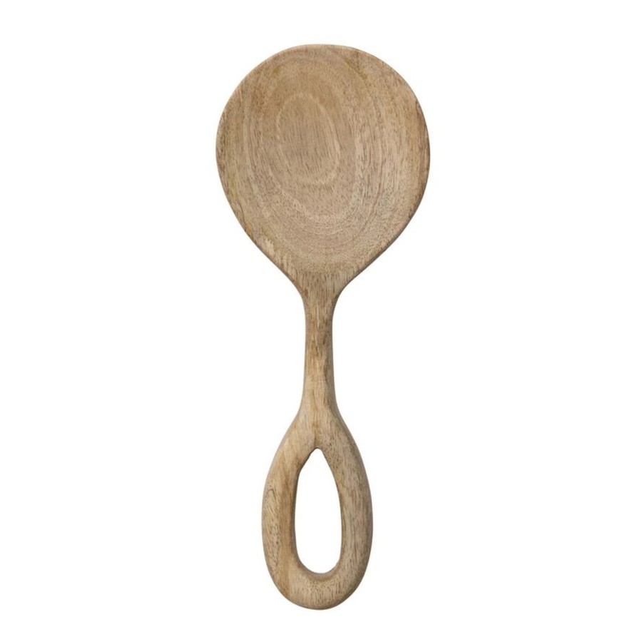 Home & Lifestyle Pinecone Trading Co. Kitchen | Bleached Hand-Carved Mango Wood Spoon