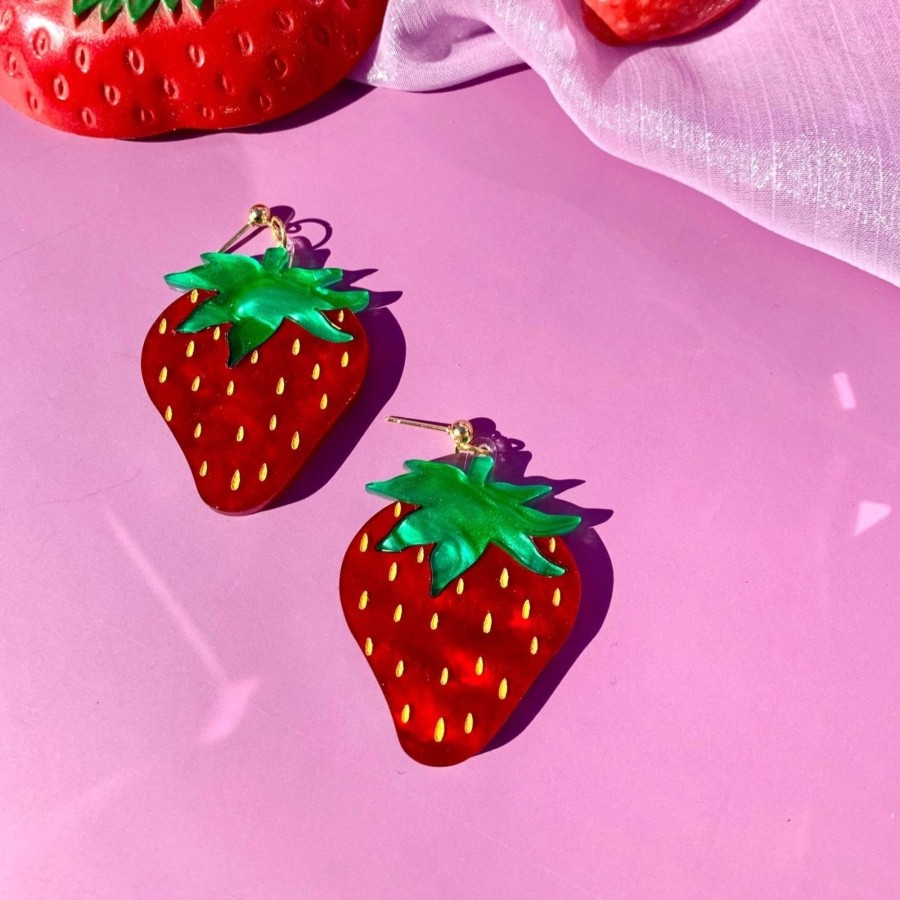 Accessories Not Picasso | Strawberry Earrings