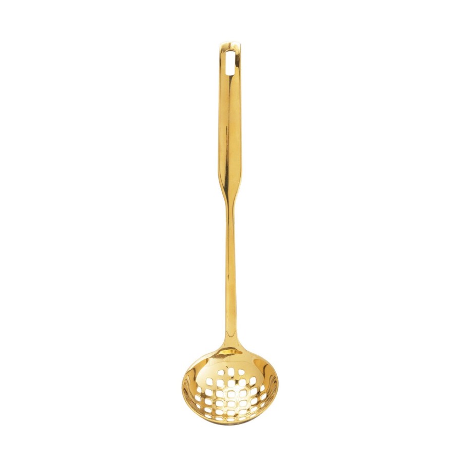 Home & Lifestyle Pinecone Trading Co. Kitchen | Golden Fields Stainless Steel Slotted Ladle