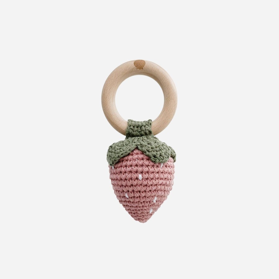 Kids The Blueberry Hill | Cotton Crochet Strawberry Rattle