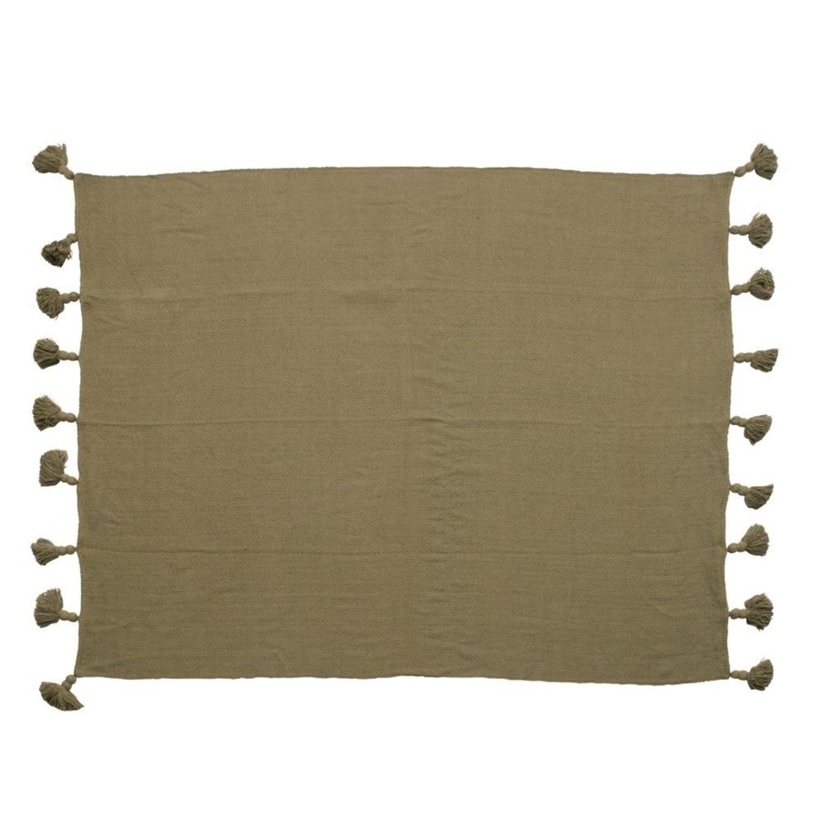 Home & Lifestyle Pinecone Trading Co. Textiles | Olive Throw