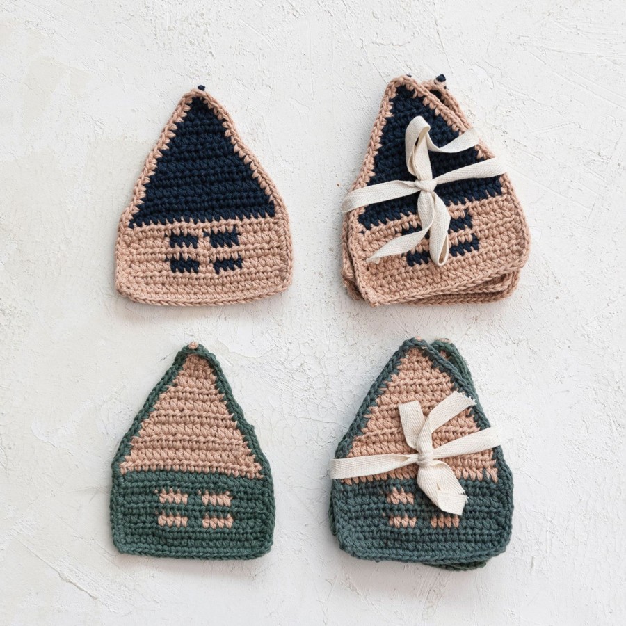 Home & Lifestyle Pinecone Trading Co. Home Accents | Crocheted Cottage Coasters