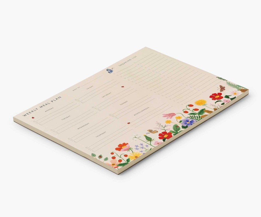 Stationery & Gifts Rifle Paper Co. Calendars & Planners | Strawberry Fields Weekly Meal Planner Notepad