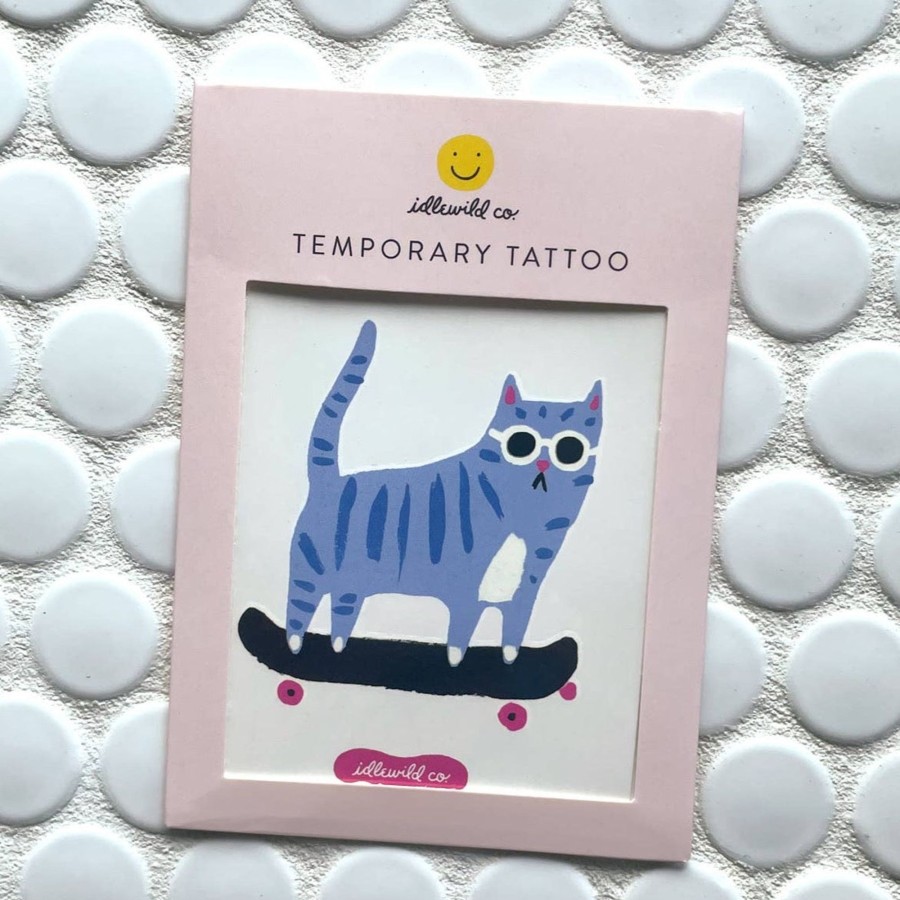 Accessories Idlewild Co. | Skater Cat Temporary Tattoo