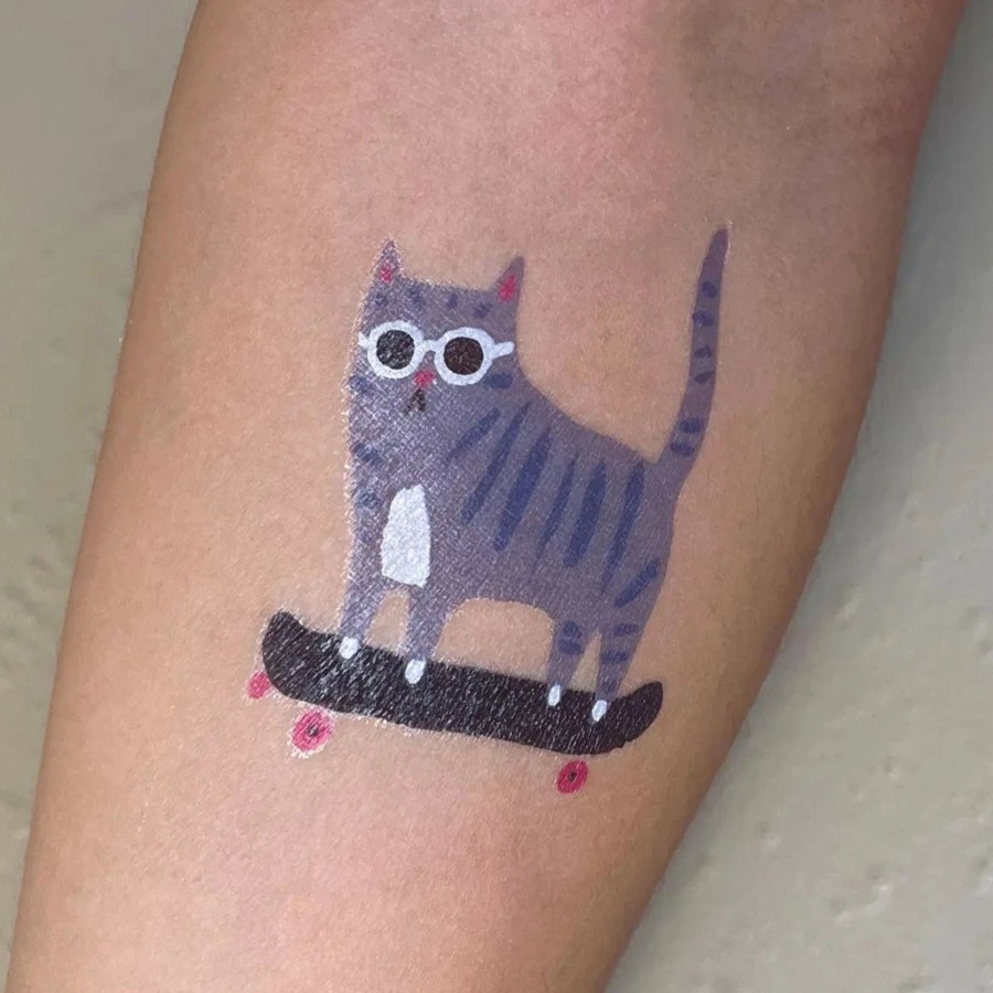 Accessories Idlewild Co. | Skater Cat Temporary Tattoo