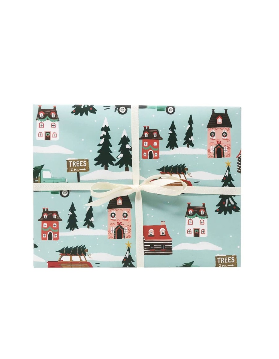 Stationery & Gifts Idlewild Co. Wrapping Paper | Tree Toters Gift Wrap - Single Sheet