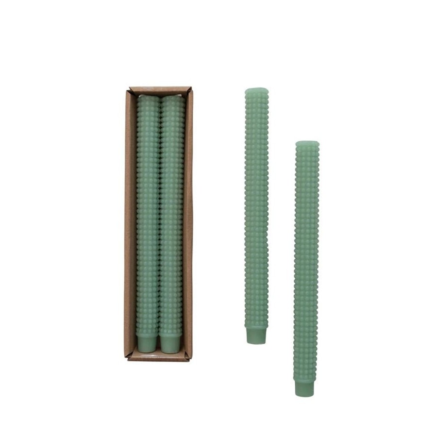 Home & Lifestyle Pinecone Trading Co. Candles | Mint Hobnail Taper Candles